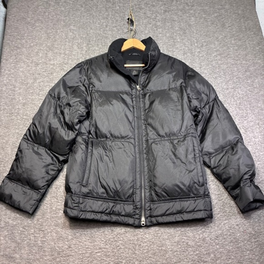 Express‎ Puffer Jacket Mens Medium Black Vintage Down Insulated Quilted 80s